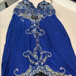 Elegant Blue Maxi Dress